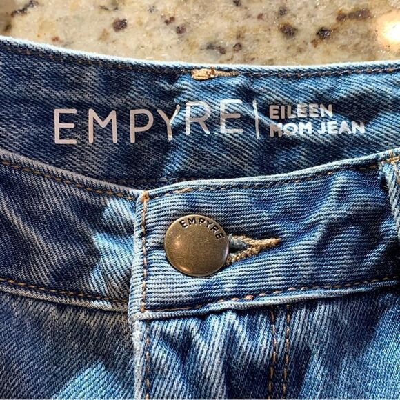 Empyre Eileen Mom Jeans Checkerboard Side Stripes Size 7 - Picture 5 of 12